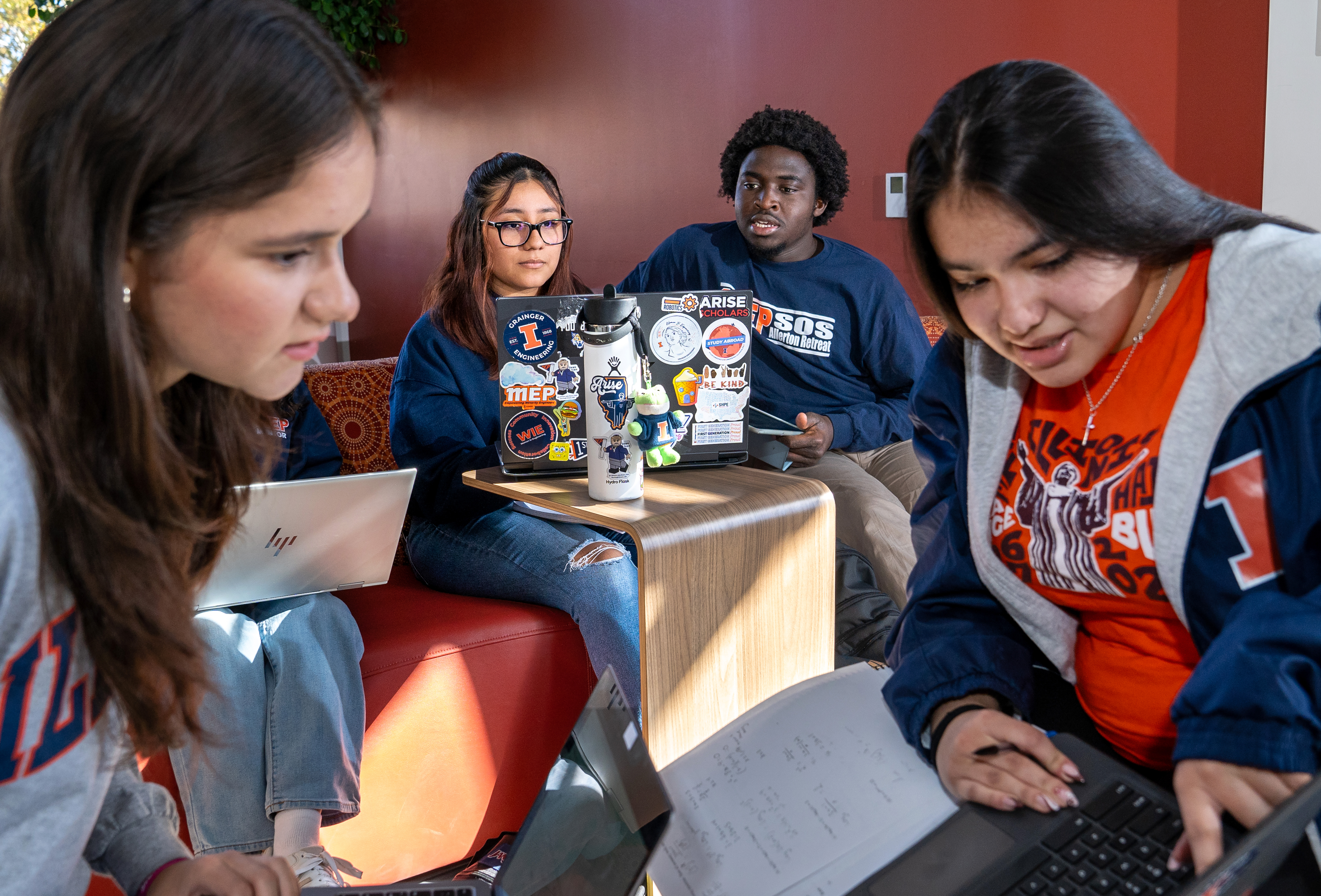 MEP students gather for a study group.