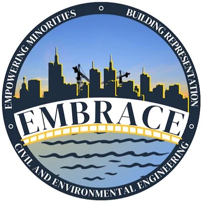 Empowering Minorities and Building Representation Across Civil and Environmental Engineering (EMBRACE) logo.