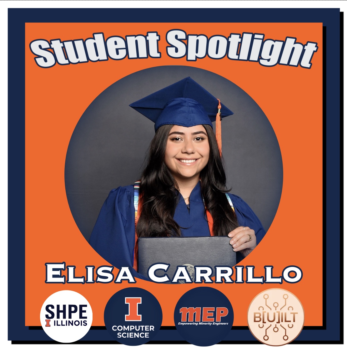 Portrait of Elisa Carrillo, B.S. in Computer Science, Student Spotlight.