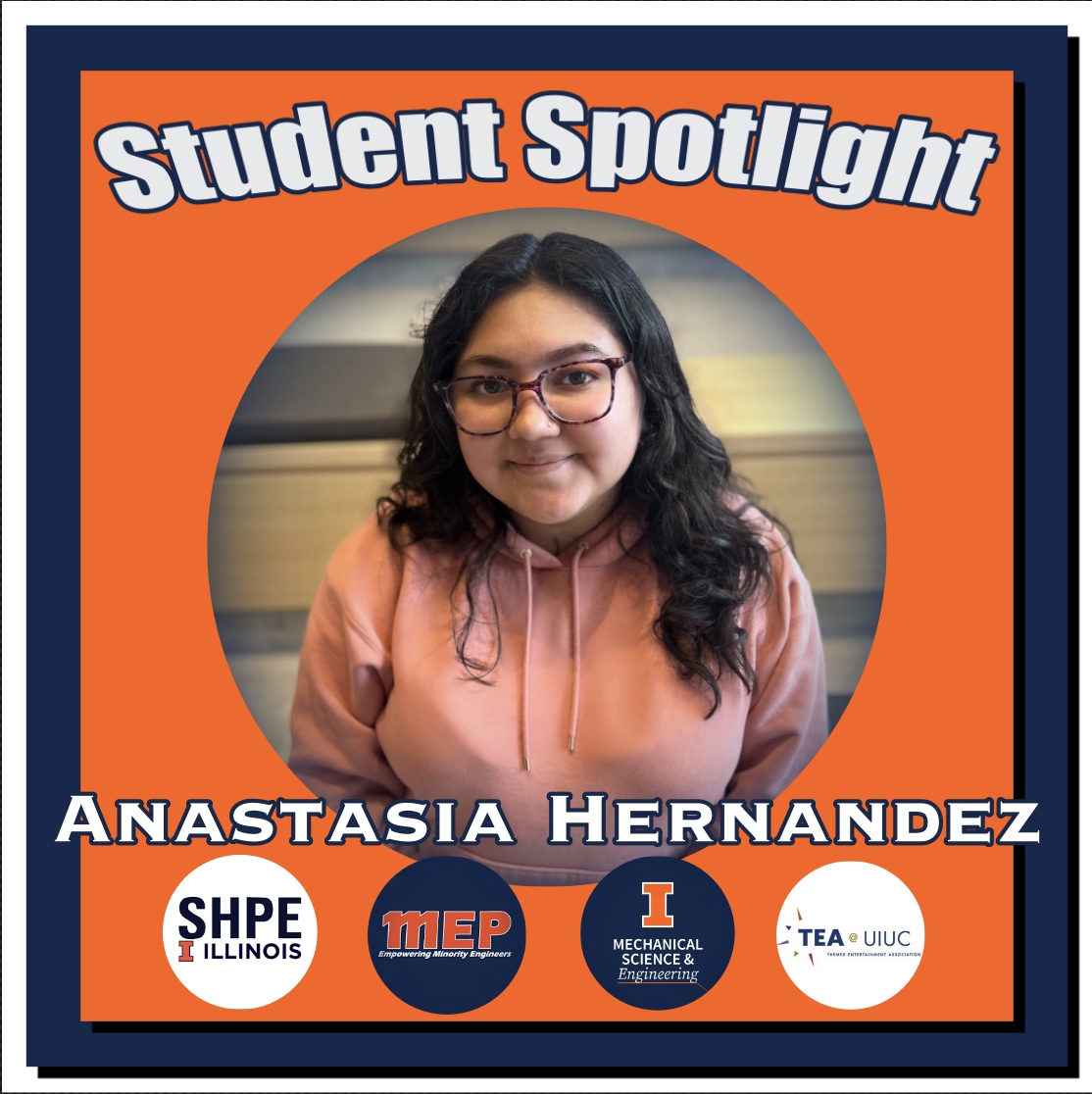 Portrait of Anastasia Hernandez, B.S. in Mechanical Engineering, Student Spotlight.